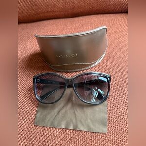 Gucci Brown Gradient Oversized Women's Sunglasses